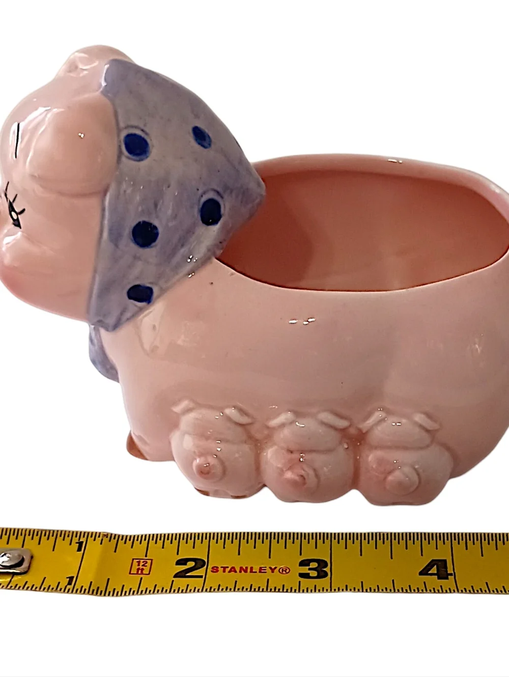 Vintage Lefton Anthropomorphic Pig Planter Ceramic Piglets Air‎ Plant Succulents